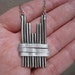 Artifact Inspired Weaving Tool Oxidized Fine Silver Necklace