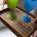 Wine Cork Tray-OOAK-Light Brown Wood with Rope Handles - Rustic Serving Tray