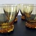 Vintage Amber Barware Set of Four Libbey Juice Size Glasses