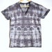 The Fractal Stone Series - Gray Hand Dyed Organic V-Neck Top
