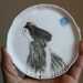 RESERVED : Handmade Porcelain dish 7 "That night with blue moon" original painting