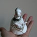 I am a bird nest - Porcelain bell 36 handmade ooak sculpture