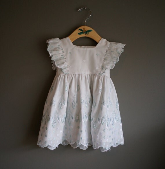 vintage 80s frilly baby girl toddler dress 24 by heightofvintage