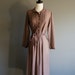 vintage 70s brown tiny polka dot secretary dress (m-l)