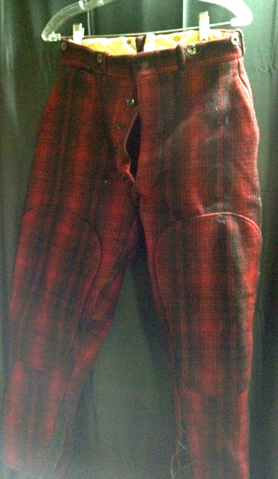 1940s Vintage Woolrich Hunting Pants with Ties by MillsVintage