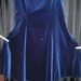 Laura Ashley Blue Velvet Vintage SZ 10 Dress Swing Skirt Cocktail Party Wear