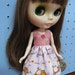 Pink vespa dress for blythe doll