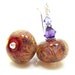 Purple Pink Apricot Earrings, Boro Earrings, Lampwork Earrings, Glass Earrings, Glass Bead Earrings, Beadwork Earrings