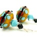 Southwestern Earrings, Southwest Jewelry, Lampwork Earrings, Glass Earrings, Glass Bead Earrings, Beadwork Earrings