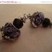 HOLIDAY SALE: Purple, Silver and Black Dangle Earrings