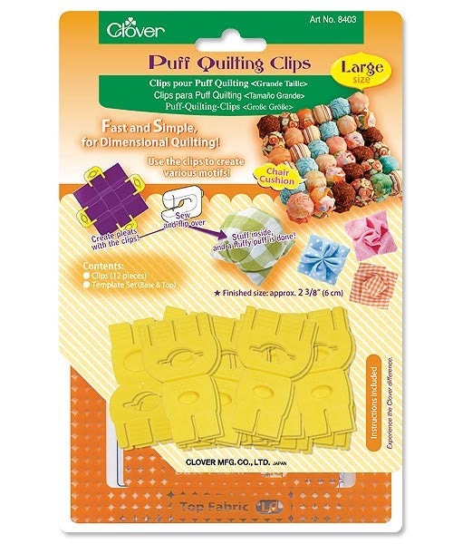 Clover Puff Quilting Clip Set Large Part No. 8403