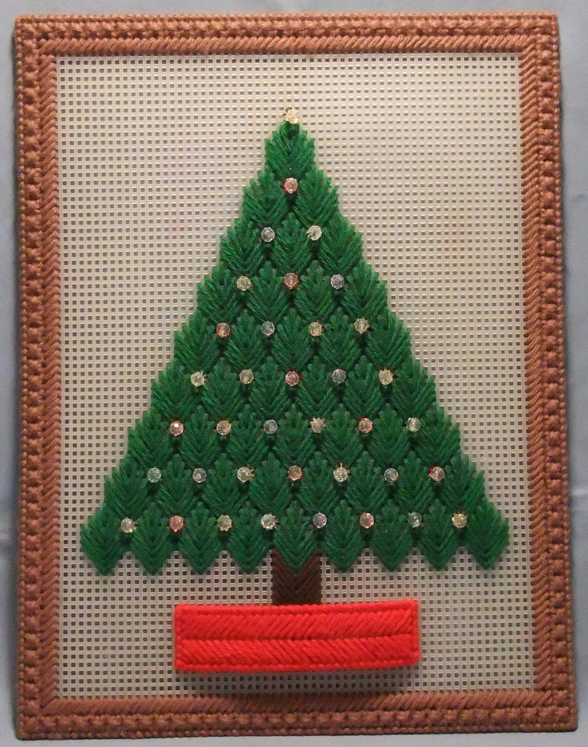 handcrafted plastic canvas finished christmas tree door wall handcrafted plastic canvas finished christmas tree door wall