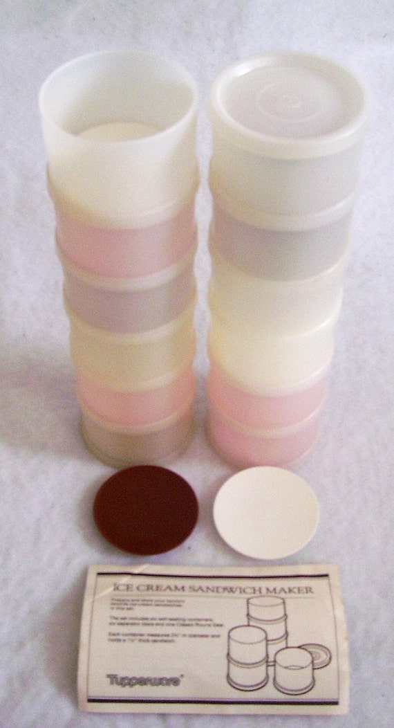 Vintage Tupperware ice cream Sandwich Maker 12 Containers