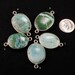 Rustic Turquoise Connector - Smooth Turquoise and Nickel Silver Connectors - Your Choice of One