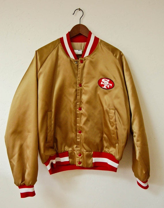 Vintage 49ers Gold Satin Jacket