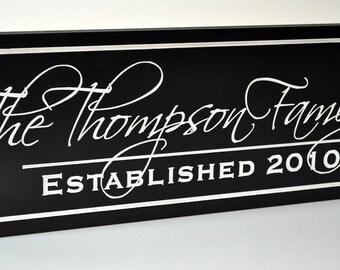 Personalized Family Name Sign Last Name Sign Family Established Sign 6x16