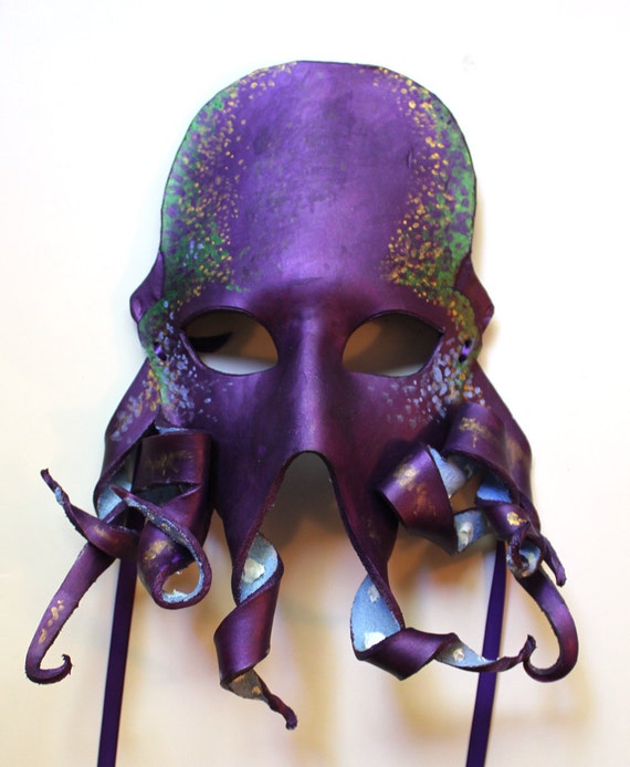 Items similar to Octopus Mask - MADE TO ORDER Leather Mask on Etsy