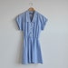 Vintage white and blue stripe dress with a belt. (SALE)