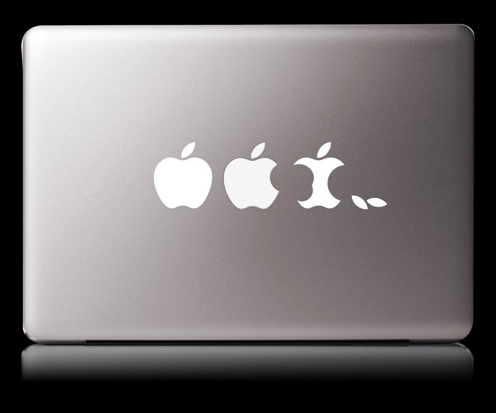 Mac Evolution White Vinyl sticker  Macbook laptop  decal