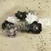 BRAND NEW: Bristo Blooms - Starry Night black grey white Mini Fabric Flowers