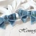 Set of 4 Aqua Blue Mini SEQUIN BOW Appliques 2 inch size. Hair accessories, Baby Bow.