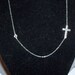 RESERVED Sterling Silver sideways cross necklace with Swarovski crystal New Style
