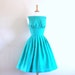 Size UK 14 (US 12) - Aqua Blue Tiffany Prom Dress - Made by Dig For Victory