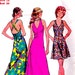 70s Vintage Sewing Pattern Simplicity 5037 Halter Maxi or Short summer dress Size 12 Bust 34