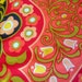 Vintage Table Cloth Bright Flower Power 1970s Cotton