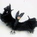 Ooak, Spun Cotton, Goth, Spooky, Vampire, Bat, Halloween, Ornament