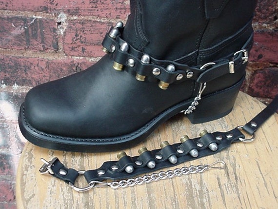 black platform boots with chains