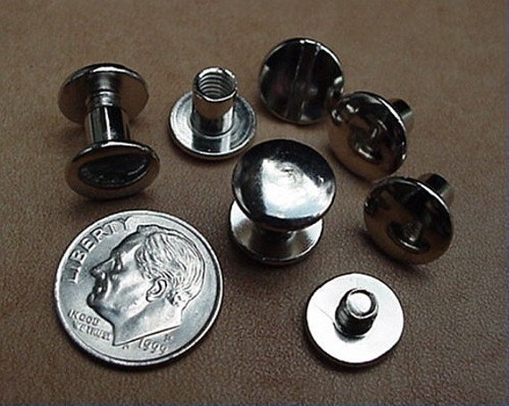 CONCHOS Chicago Screws 1/4 inch Plain 25 pcs NP by bobkitchener