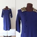 1950's Dress / Wiggle Dress / Faux Leopard Collar (s)