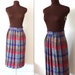 1970s Skirt / Wool Skirt / Plaid Skirt (m)