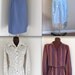 SALE Lot of 4 Vintage Dresses 50's, 60's, 70's Wiggle Dress, Shirtwaist Dress, Secretary Dress, Blue Dresses
