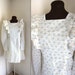 1970s Dress / Prairie Dress / Eyelet Mini Dress (m)