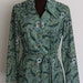 Vintage 1970's Green Paisley Day Dress (m)