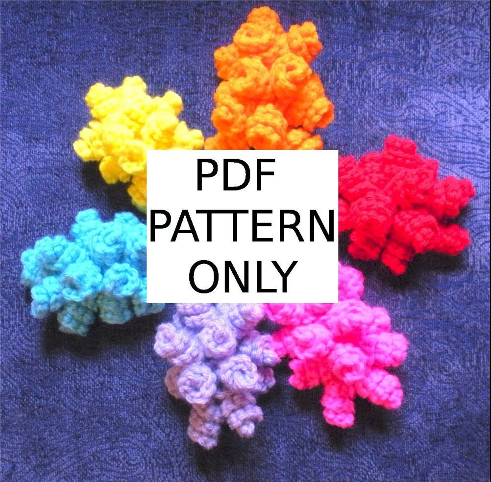 PDF PATTERN: Crochet Curliecue Barrette Hat or Hair Accessory