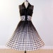 1950s Dress 50s Dress, Black and White Polka Dot Garden Party Sun Dress, Strapless Illusion Bust, Full Skirt, Rockabilly Chic