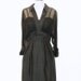 Vintage 50s Dress, 1950s Black Silk Wiggle Cocktail Party Dress, Sweetheart Bust w Illusion V Neck Overlay, Vintage Little Black Dress