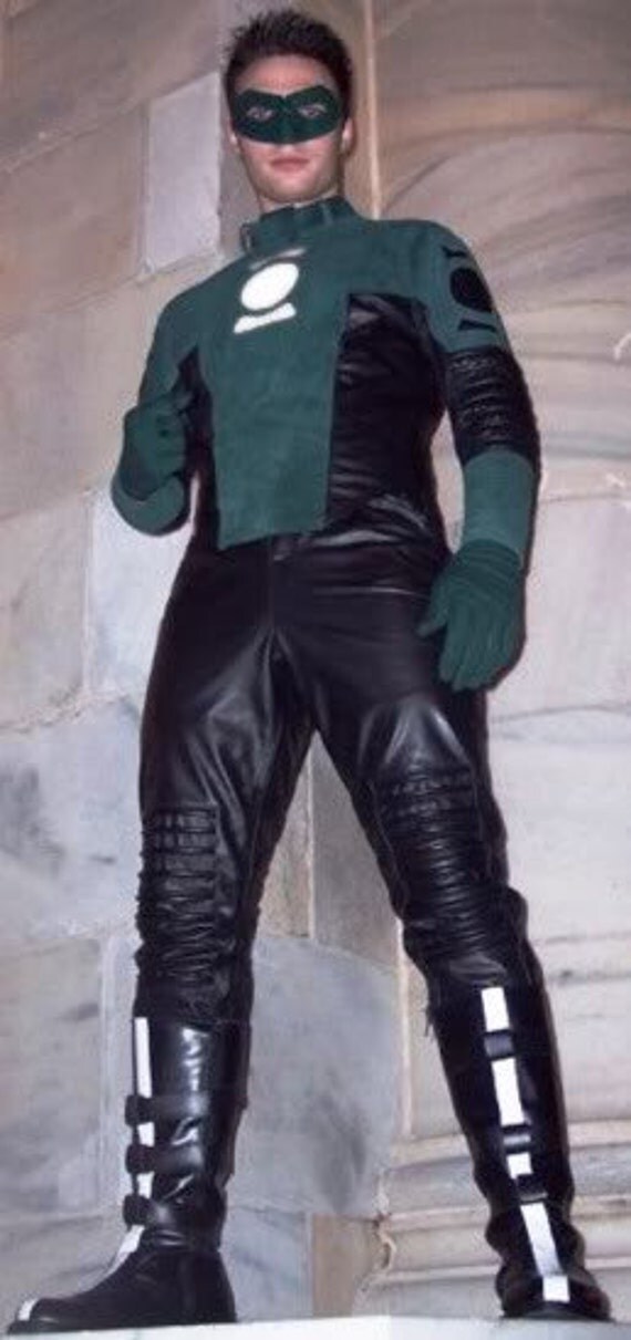 Green Lantern Kyle Rayner Leather Suede Jacket by magicwardrobe