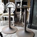 SOLD Vintage industrial cast iron pair of table bases
