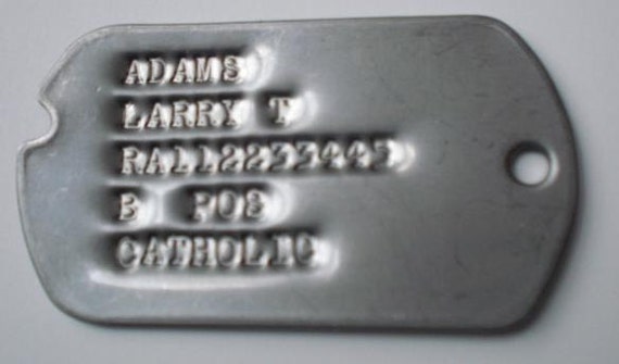 Genuine Custom Notched Military Dog Tag Set Made With WWII