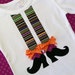 Witches Shoes Appliqued Shirt - Long and Short Sleeves - Choose Your Fabric