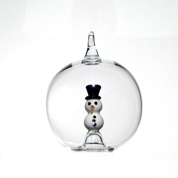 glass snowman ornament christmas ornament in hand blown glass glass snowman ornament christmas ornament in hand blown glass