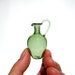 Miniature Pitcher in Green, Hand Blown Glass