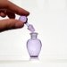 Perfume Bottle or Small Jar, Lilac Purple Hand Blown Glass
