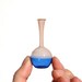 Miniature Vase in Blue, Orange, and Peach, Hand Blown Glass