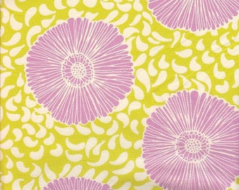 Sugar Pop - Pink Daisies on Chartreuse - Liz Scott - Moda