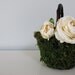 Woodland, Rustic, Garden, Outdoor, Country Wedding Moss Flower Girl Basket Using Eco-Friendly materials Can Customize your colors